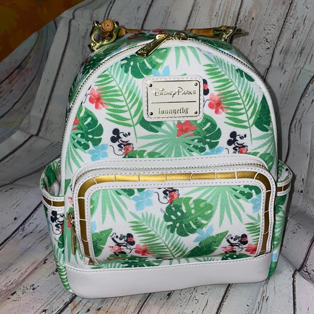 Disney Parks Tropical Mickey Loungefly Mini Backpack
